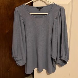 Banana Republic 3/4 drop-sleeve blouse XL light blue